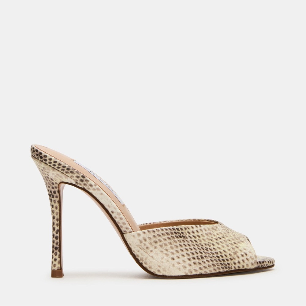 Steve Madden Cream Snake Print Heels